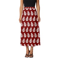 Ladybug Vector Geometric Tile Pattern Classic Midi Chiffon Skirt by GardenOfOphir