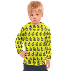 Ladybug Vector Geometric Tile Pattern Kids  Hooded Pullover by GardenOfOphir