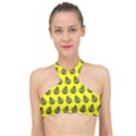 Ladybug Vector Geometric Tile Pattern High Neck Bikini Top View1