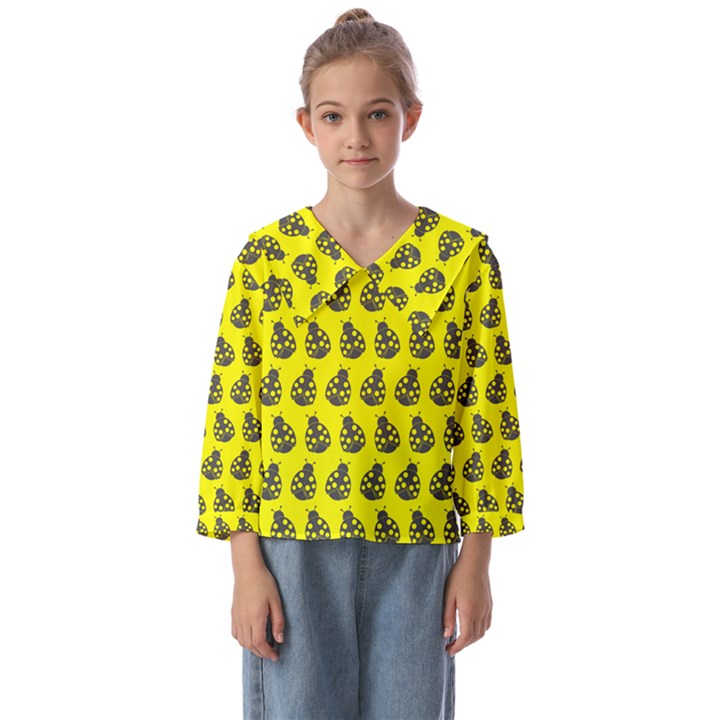 Ladybug Vector Geometric Tile Pattern Kids  Sailor Shirt