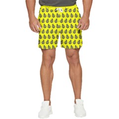 Ladybug Vector Geometric Tile Pattern Men s Runner Shorts by GardenOfOphir