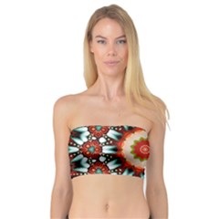 Kaleidoscope Floral Pattern Rosette Bandeau Top