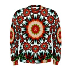 Kaleidoscope Floral Pattern Rosette Men s Sweatshirt