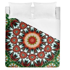 Kaleidoscope Floral Pattern Rosette Duvet Cover (queen Size)