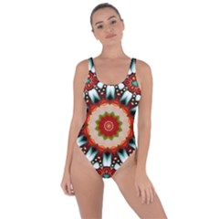 Kaleidoscope Floral Pattern Rosette Bring Sexy Back Swimsuit