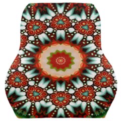 Kaleidoscope Floral Pattern Rosette Car Seat Back Cushion  by Jancukart