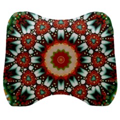 Kaleidoscope Floral Pattern Rosette Velour Head Support Cushion