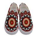 Kaleidoscope Floral Pattern Rosette Women s Canvas Slip Ons View1