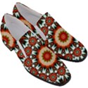 Kaleidoscope Floral Pattern Rosette Women Slip On Heel Loafers View3