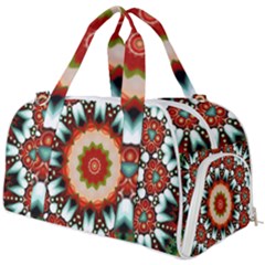 Kaleidoscope Floral Pattern Rosette Burner Gym Duffel Bag