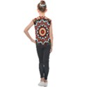 Kaleidoscope Floral Pattern Rosette Kids  Mesh Tank Top View2