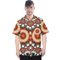 Kaleidoscope Floral Pattern Rosette Men s Hawaii Shirt View1