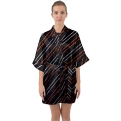 Art Pattern Design Artwork Half Sleeve Satin Kimono 