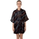 Art Pattern Design Artwork Half Sleeve Satin Kimono  View1