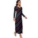 Art Pattern Design Artwork Long Sleeve Longline Maxi Dress View3