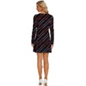 Art Pattern Design Artwork Long Sleeve Deep V Mini Dress  View4