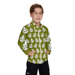 Ladybug Vector Geometric Tile Pattern Kids  Windbreaker by GardenOfOphir