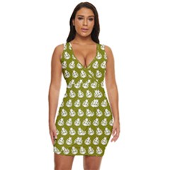 Ladybug Vector Geometric Tile Pattern Draped Bodycon Dress by GardenOfOphir