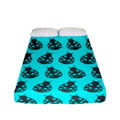 Ladybug Vector Geometric Tile Pattern Fitted Sheet (full/ Double Size) by GardenOfOphir