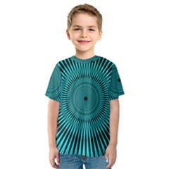 Illusion Geometric Background Kids  Sport Mesh Tee