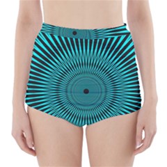 Illusion Geometric Background High-waisted Bikini Bottoms