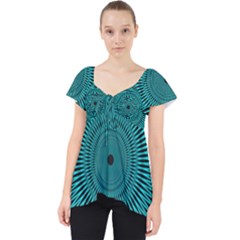 Illusion Geometric Background Lace Front Dolly Top