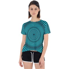 Illusion Geometric Background Open Back Sport Tee