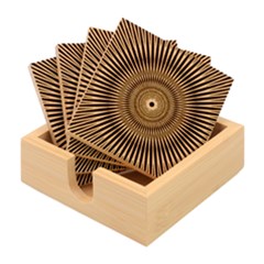 Illusion Geometric Background Bamboo Coaster Set