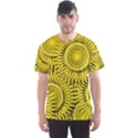 Abstract Sun Pattern Yellow Background Men s Sport Mesh Tee View1