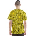 Abstract Sun Pattern Yellow Background Men s Sport Mesh Tee View2