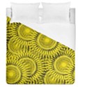 Abstract Sun Pattern Yellow Background Duvet Cover (Queen Size) View1