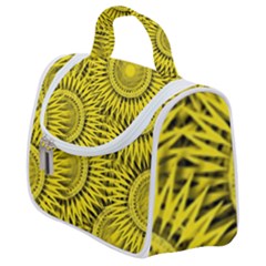 Abstract Sun Pattern Yellow Background Satchel Handbag