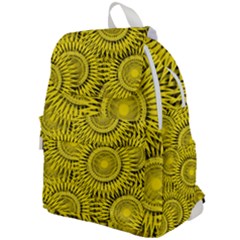 Abstract Sun Pattern Yellow Background Top Flap Backpack