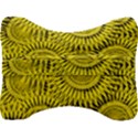 Abstract Sun Pattern Yellow Background Velour Seat Head Rest Cushion View2