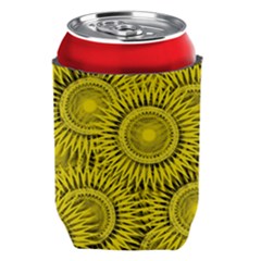 Abstract Sun Pattern Yellow Background Can Holder