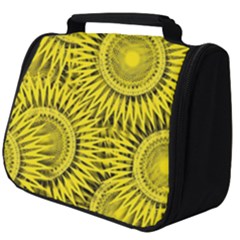 Abstract Sun Pattern Yellow Background Full Print Travel Pouch (big)