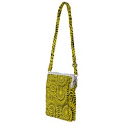 Abstract Sun Pattern Yellow Background Multi Function Travel Bag