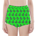 Ladybug Vector Geometric Tile Pattern High-Waisted Bikini Bottoms View1