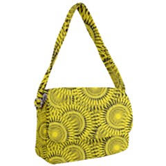 Abstract Sun Pattern Yellow Background Courier Bag