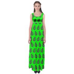 Ladybug Vector Geometric Tile Pattern Empire Waist Maxi Dress by GardenOfOphir