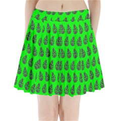 Ladybug Vector Geometric Tile Pattern Pleated Mini Skirt by GardenOfOphir