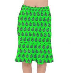 Ladybug Vector Geometric Tile Pattern Short Mermaid Skirt by GardenOfOphir