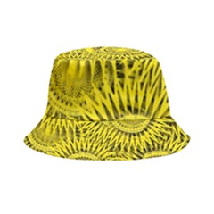 Abstract Sun Pattern Yellow Background Inside Out Bucket Hat