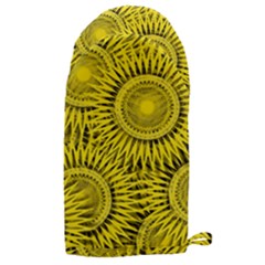 Abstract Sun Pattern Yellow Background Microwave Oven Glove by Jancukart