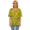 Abstract Sun Pattern Yellow Background Oversized Basic Tee View1