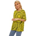 Abstract Sun Pattern Yellow Background Oversized Basic Tee View2