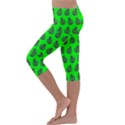 Ladybug Vector Geometric Tile Pattern Kids  Lightweight Velour Capri Leggings  View2