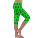 Ladybug Vector Geometric Tile Pattern Kids  Lightweight Velour Capri Leggings  View3