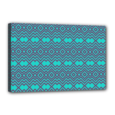 Chevron Zigzag Pattern Canvas 18  X 12  (stretched)