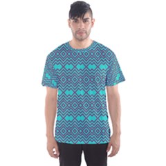 Chevron Zigzag Pattern Men s Sport Mesh Tee